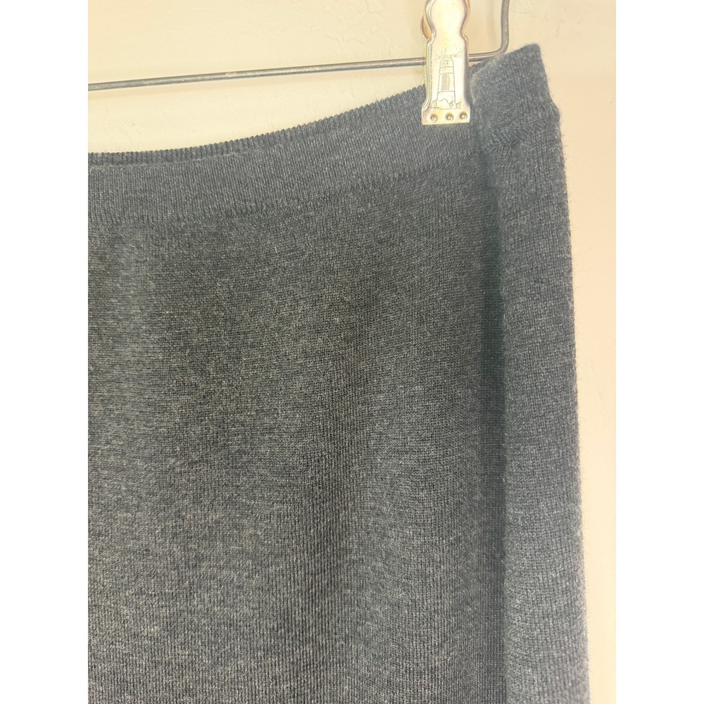 Eileen Fisher Merino Wool Knit Maxi Skirt Charcoal Gray Italian Yarn Size M - Picture 3 of 9